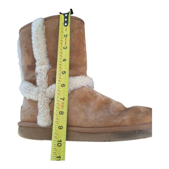 Ugg Carter Mid Calf Boots Carter Chestnut 1005803 Camel Tan Genuine Sheepskin 10 - Picture 7 of 16